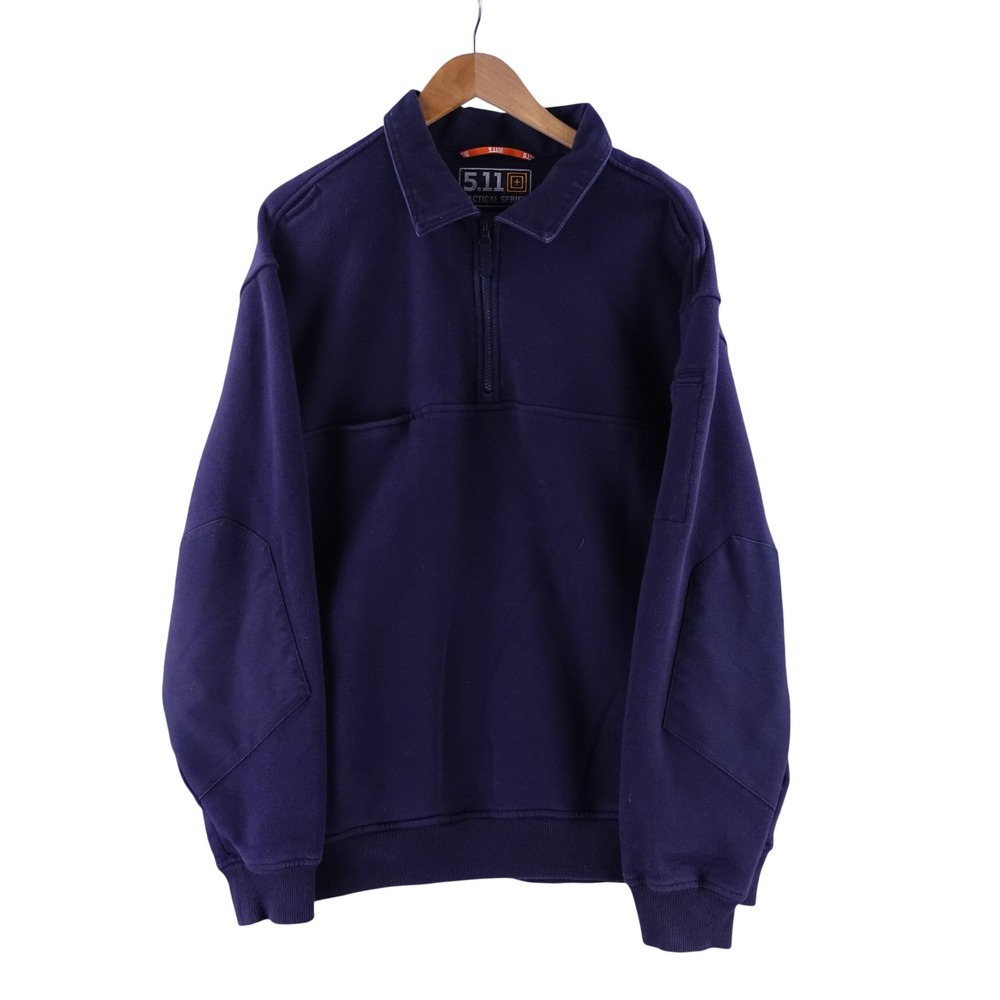5.11 Tactical Series Mens XL Navy Blue Quarter Zip Pullover Sweatshirt